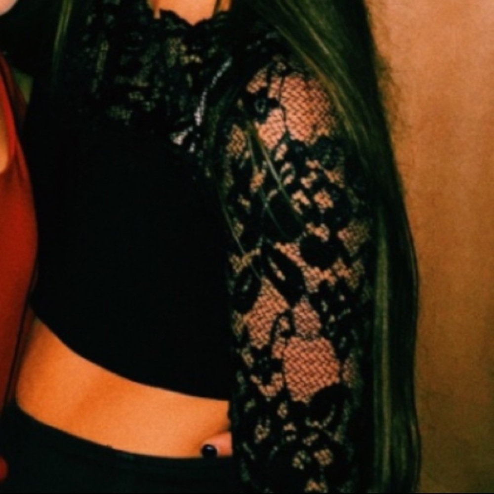 Black lace top